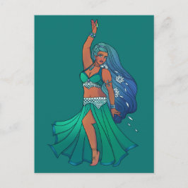 Pisces Zodiabel Dancer Art Astrology Goddess Briefkaart