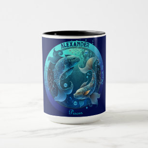 Pisces Zodiac Aanpasbare Koffie Mok