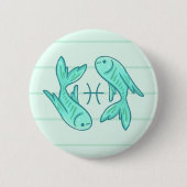 Pisces Zodiac Animal Button (Voorkant)