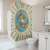 -Pisces Zodiac Art Douchegordijn (In situ)