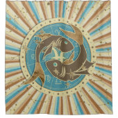 -Pisces Zodiac Art Douchegordijn (Voorkant)