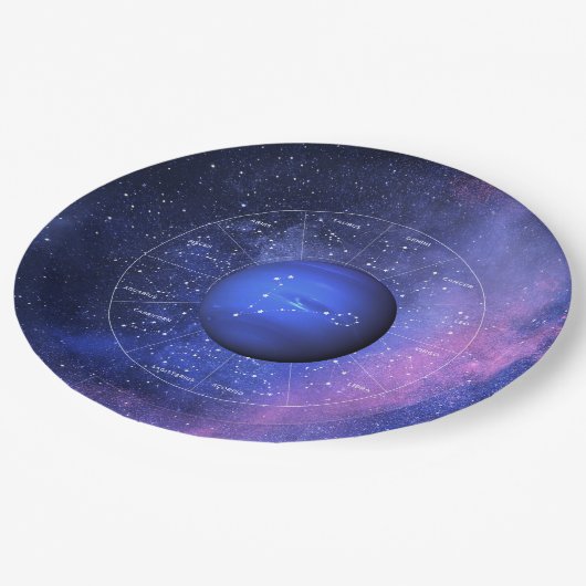 Pisces Zodiac Astrological Sign Planet Neptune Papieren Bordje (Gekanteld)