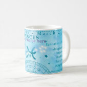 Pisces  Zodiac Astrology Custom Koffiemok (Voorkant rechts)