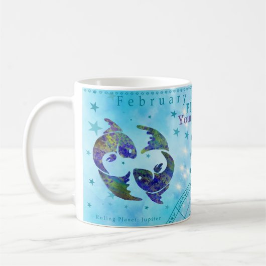 Pisces  Zodiac Astrology Custom Koffiemok (Links)