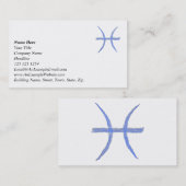 Pisces. Zodiac Astrology Sign. Visitekaartje (Voorkant / Achterkant)