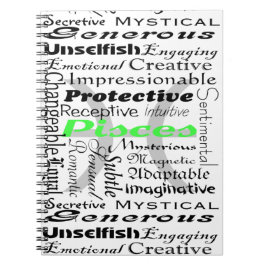 Pisces Zodiac Astrology Traits Collage Notitieboek