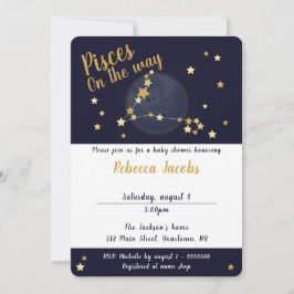 Pisces zodiac Baby shower Uitnodiging
