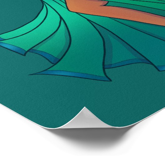 Pisces Zodiac belly Dancer Art Astrology Goddess Poster (Hoek)