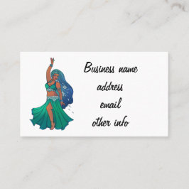 Pisces Zodiac belly Dancer Art Astrology Goddess Visitekaartje
