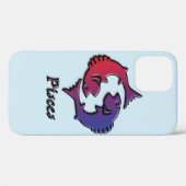 Pisces Zodiac Birth Sign Red Paarse astrologie Case-Mate iPhone Case (Achterkant (horizontaal))
