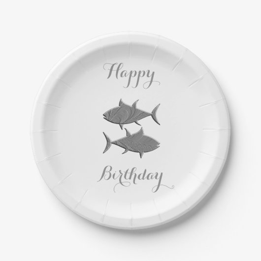 Pisces Zodiac Birthday Papieren Bordje (Voorkant)