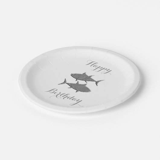 Pisces Zodiac Birthday Papieren Bordje (Gekanteld)