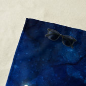 Pisces Zodiac Constellation Blue Galaxy Monogram Strandlaken (In situ)