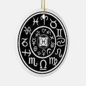 Pisces - Zodiac Constellation & Planetary Design Keramisch Ornament (Rechts)