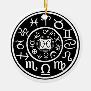 Pisces - Zodiac Constellation & Planetary Design Keramisch Ornament