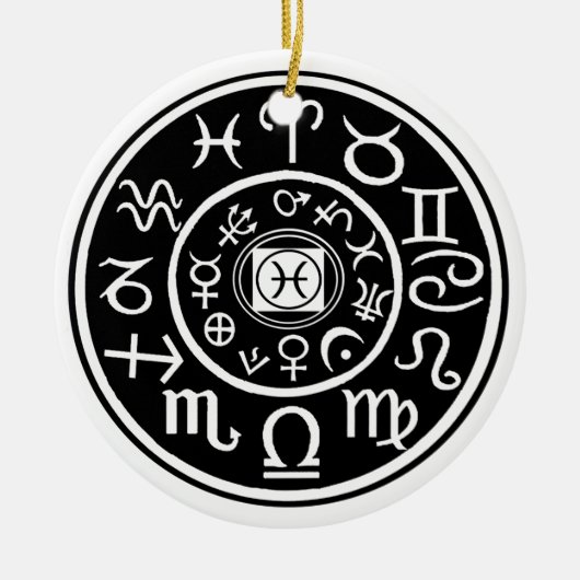 Pisces - Zodiac Constellation & Planetary Design Keramisch Ornament (Voorkant)