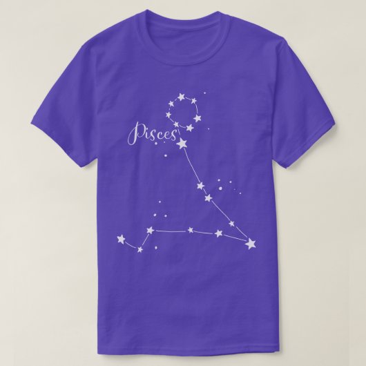 Pisces Zodiac Constellation T-shirt (Design voorkant)