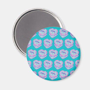 Pisces Zodiac Coquette Hart Verjaardagstaart Magneet