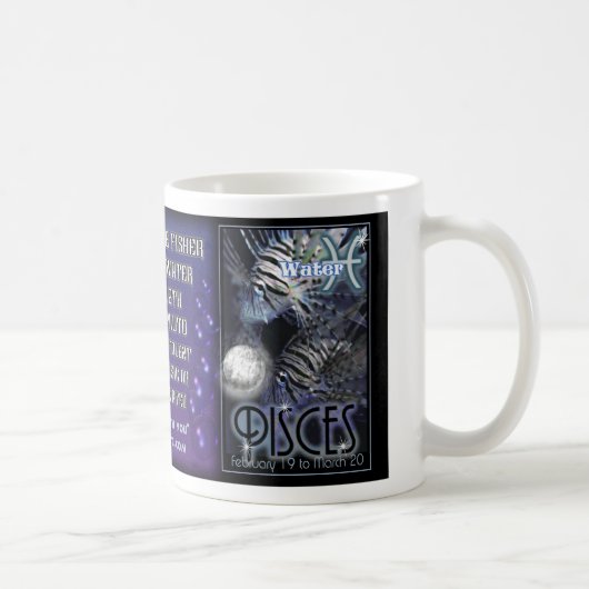 Pisces zodiac Cup of mok (Rechts)