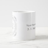 Pisces Zodiac Custom BirthdayMug Grote Koffiekop (Voorkant)