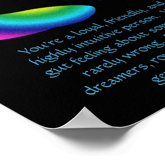 Pisces Zodiac Fish Astrology Sign Poster (Hoek)