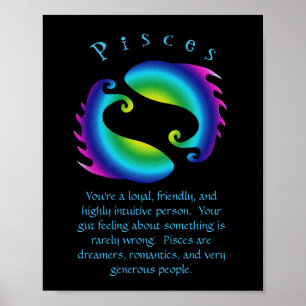 Pisces Zodiac Fish Astrology Sign Poster