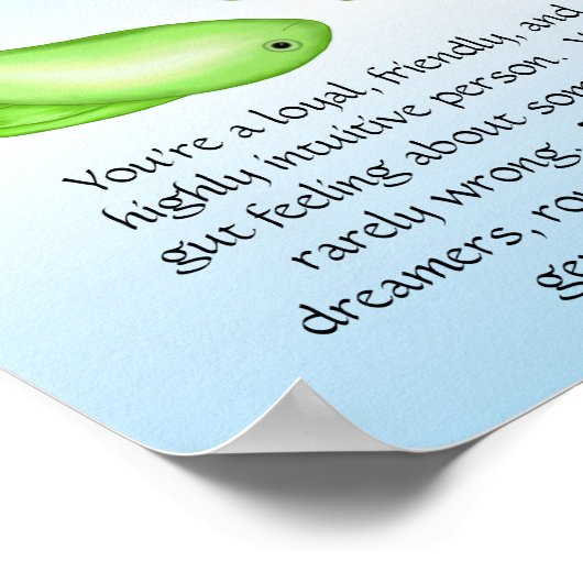 Pisces Zodiac Fish Astrology Sign Poster (Hoek)