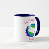 Pisces Zodiac Fish Birthday Mok (Voorkant rechts)