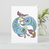 Pisces Zodiac Fish Horoscope Kaart (Staand voorkant)
