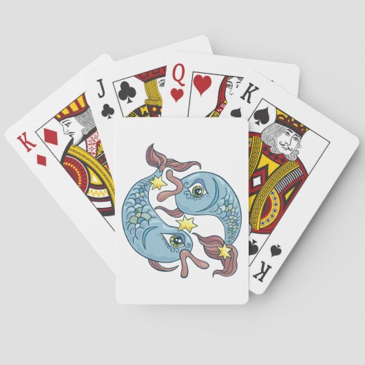 Pisces Zodiac Fish Horoscope Pokerkaarten (Achterkant)