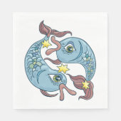 Pisces Zodiac Fish Horoscope Servet (Voorkant)