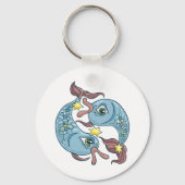 Pisces Zodiac Fish Horoscope Sleutelhanger (Voorkant)