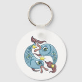 Pisces Zodiac Fish Horoscope Sleutelhanger (Achterkant)
