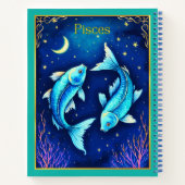 Pisces Zodiac Fish Swim in Cosmic Waters Journal Notitieboek (Achterkant)