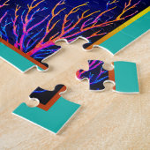 Pisces Zodiac Fish Swimming in Cosmic Waters Legpuzzel (Zijkant)