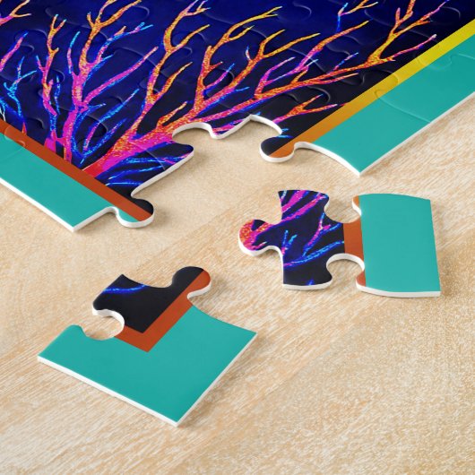 Pisces Zodiac Fish Swimming in Cosmic Waters Legpuzzel (Zijkant)