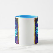 Pisces Zodiac Fish Swimming in Cosmic Waters Mok (Midden)