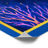 Pisces Zodiac Fish Swimming in Cosmic Waters Poster (Hoek)