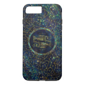 Pisces Zodiac Gold Abalone op constellatie Case-Mate iPhone Case (Achterkant)
