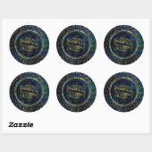Pisces Zodiac Gold Abalone op constellatie Ronde Sticker (Vel)