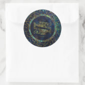 Pisces Zodiac Gold Abalone op constellatie Ronde Sticker (Tas)