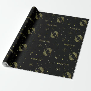 Pisces zodiac horoscoop sterbordgradiënt cadeaupapier
