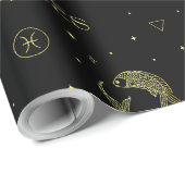 Pisces zodiac horoscoop sterbordgradiënt cadeaupapier (Rol Hoek)