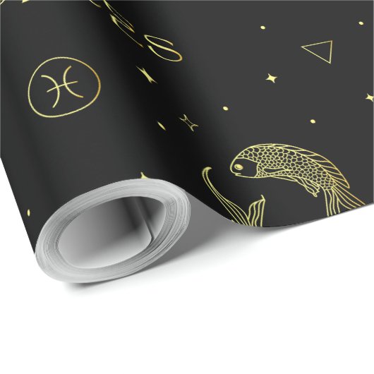 Pisces zodiac horoscoop sterbordgradiënt cadeaupapier (Rol Hoek)