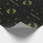 Pisces zodiac horoscoop sterbordgradiënt cadeaupapier (Hoek)