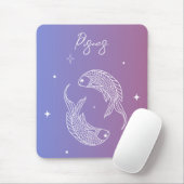Pisces zodiac horoscoop sterbordgradiënt muismat (Met muis)