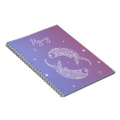 Pisces zodiac horoscoop sterbordgradiënt notitieboek (Rechterzijde)