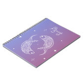 Pisces zodiac horoscoop sterbordgradiënt notitieboek (Linkerzijde)