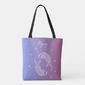 Pisces zodiac horoscoop sterbordgradiënt tote bag (Achterkant)