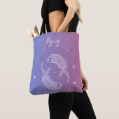 Pisces zodiac horoscoop sterbordgradiënt tote bag (Dichtbij)